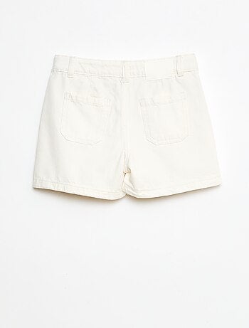 Jupe short en denim plissé