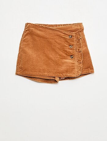 Jupe short en velours de coton