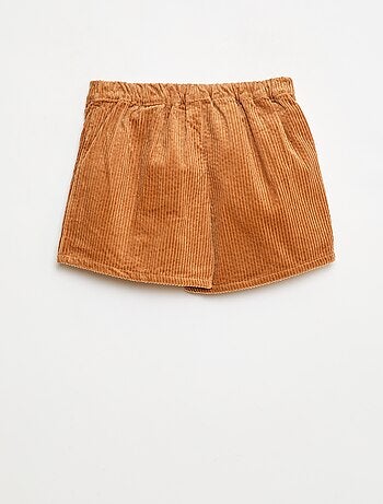 Jupe short en velours de coton