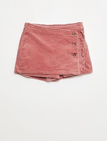 Jupe short en velours de coton