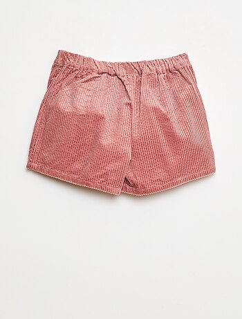 Jupe short en velours de coton