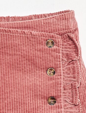 Jupe short en velours de coton