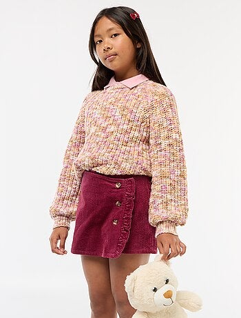 Jupe short en velours de coton