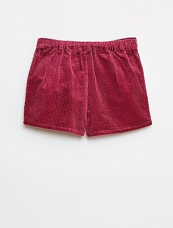Jupe short en velours de coton