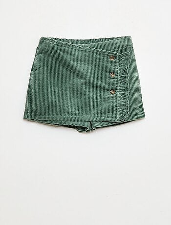 Jupe short en velours de coton
