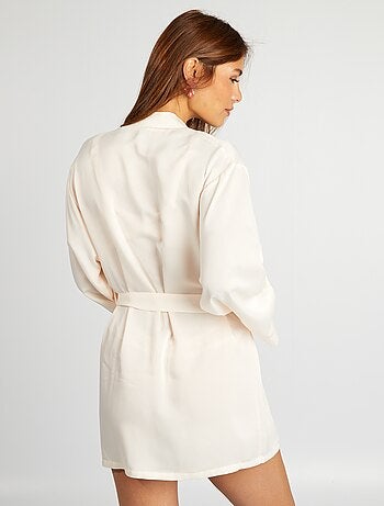 Kimono mi-long satiné