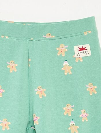 Legging à motif all-over Noël en coton