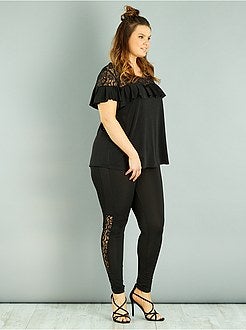 Legging ajouré en dentelle - Kiabi