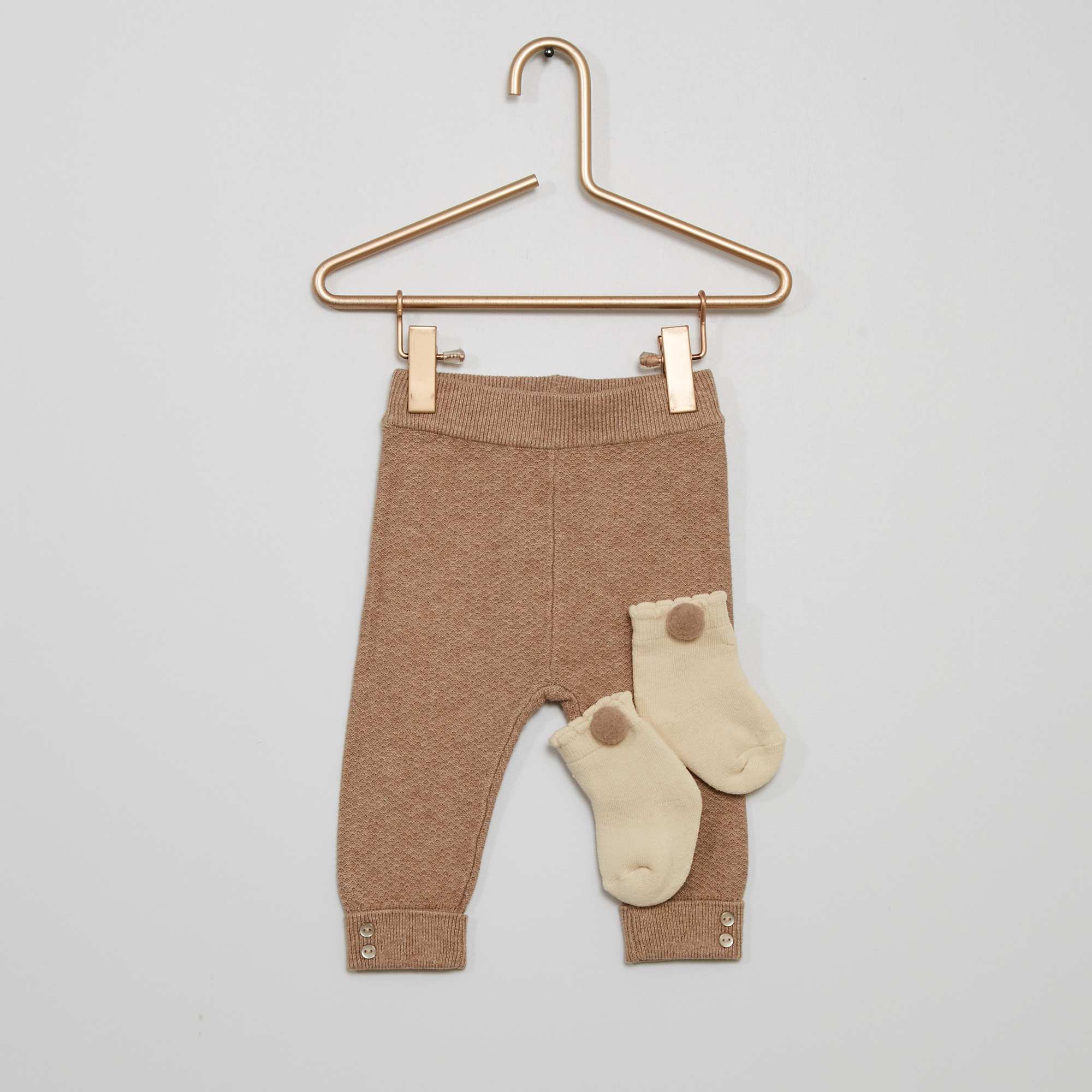 legging fille marron