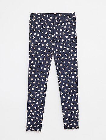 Legging côtelé à motif