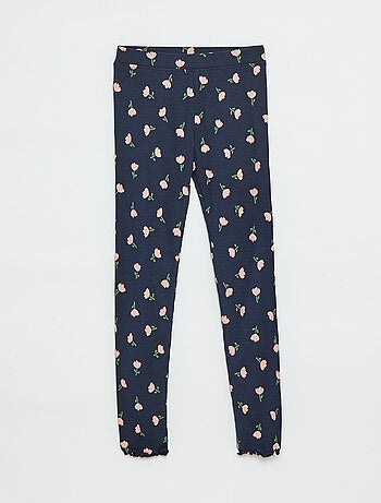 Legging côtelé à motif