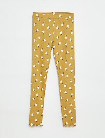 Legging côtelé à motif