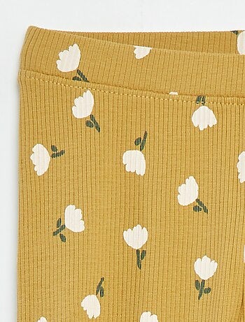 Legging côtelé à motif