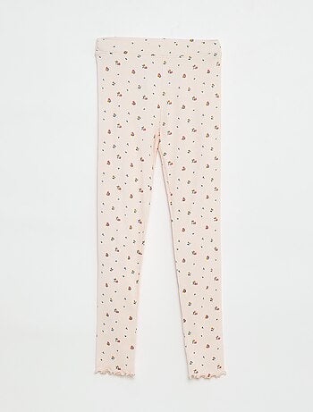 Legging côtelé à motif
