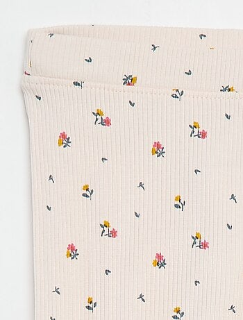 Legging côtelé à motif