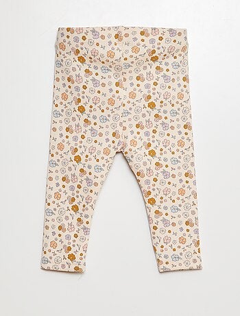 Legging côtelé avec boutons fantaisies