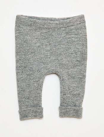 Legging côtelé avec boutons