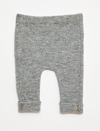 Legging côtelé avec boutons