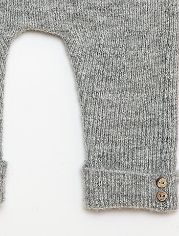 Legging côtelé avec boutons