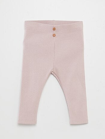 Legging côtelé avec boutons