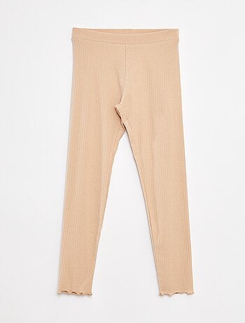 Legging côtelé long uni