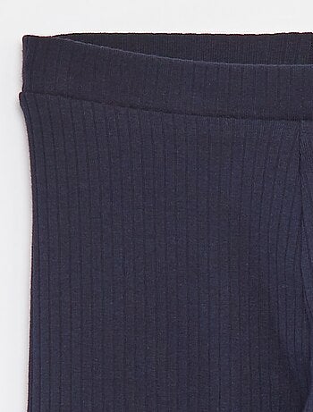 Legging côtelé long uni