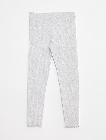Legging côtelé long uni