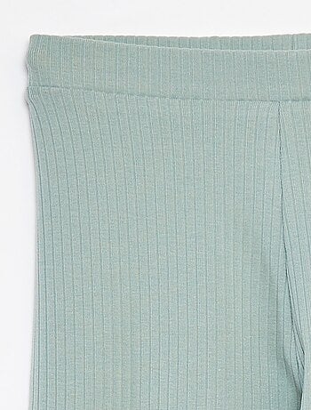 Legging côtelé long uni