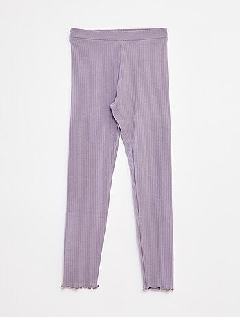 Legging côtelé long uni