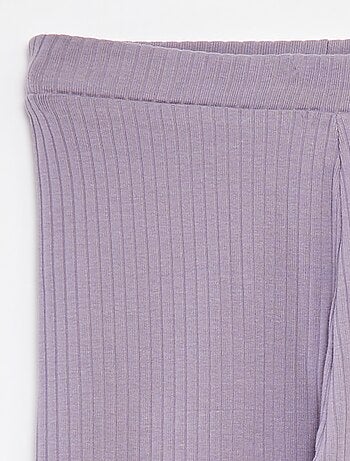 Legging côtelé long uni