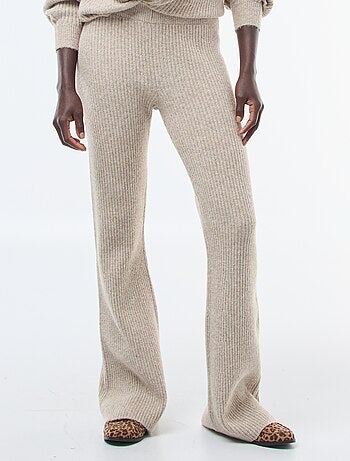 Legging côtelée en matière douce