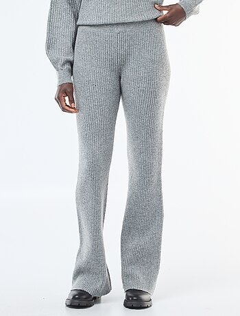 Legging côtelée en matière douce