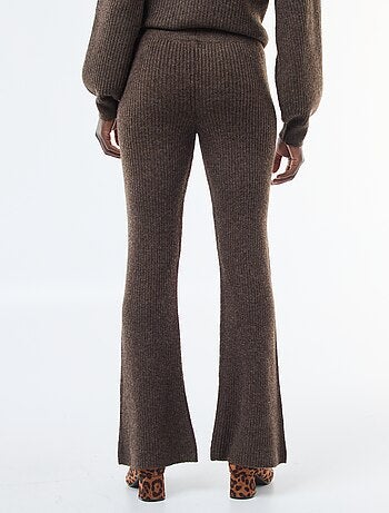 Legging côtelée en matière douce