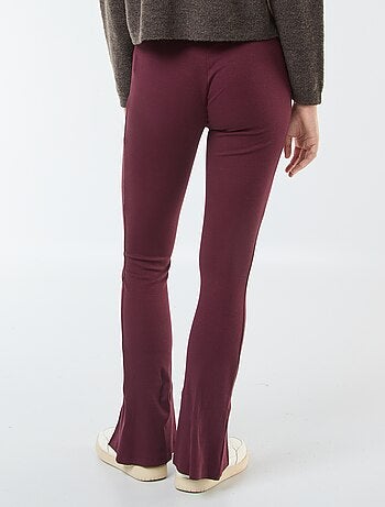 Legging flare en rib