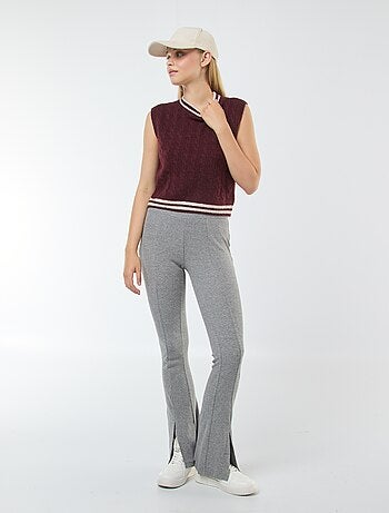 Legging flare en rib