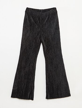 Legging flare fit en texture velours