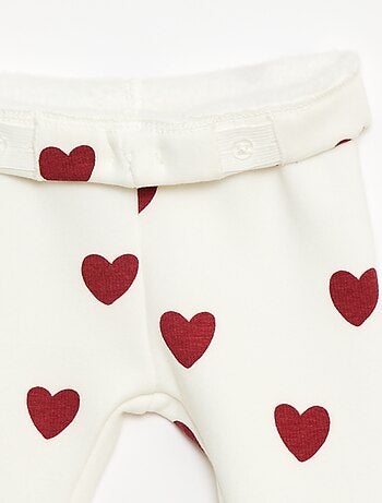 Legging fourré en molleton avec nœud