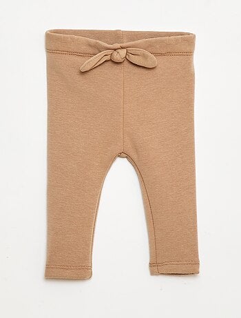 Legging fourré en molleton avec nœud