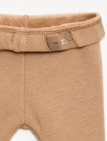 Legging fourré en molleton avec nœud