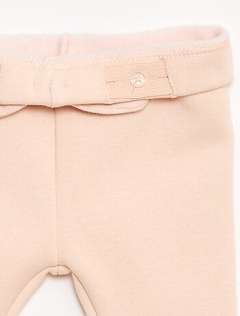 Legging fourré en molleton avec nœud