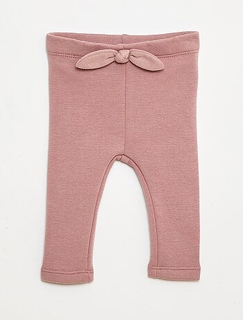 Legging fourré en molleton avec nœud