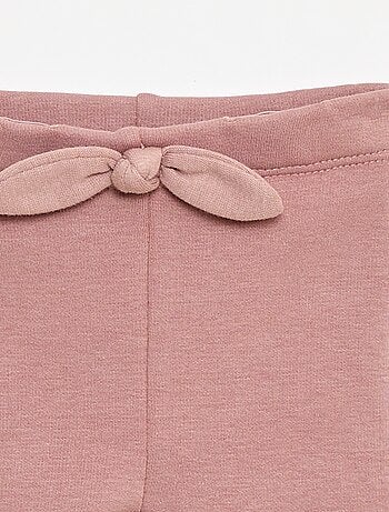 Legging fourré en molleton avec nœud