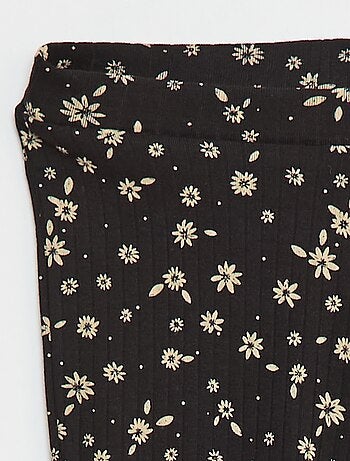 Legging imprimé en rib côtelé