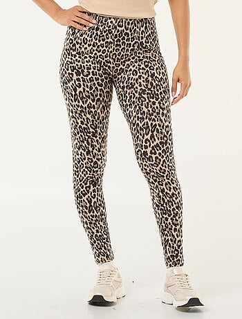 Legging imprimé léopard en coton