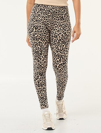 Legging imprimé léopard en coton