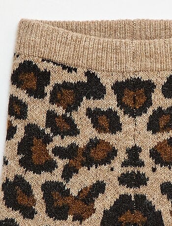 Legging léopard en tricot