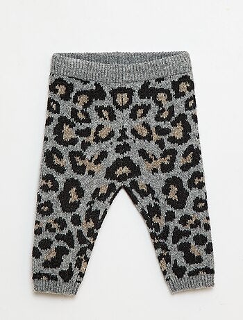 Legging léopard en tricot