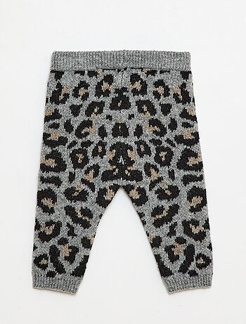 Legging léopard en tricot