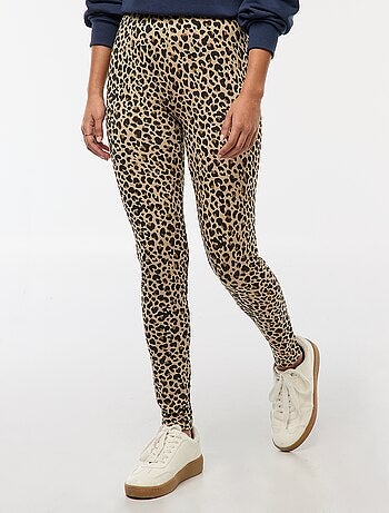 Legging long à motif léopard
