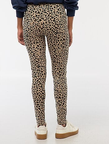 Legging long à motif léopard
